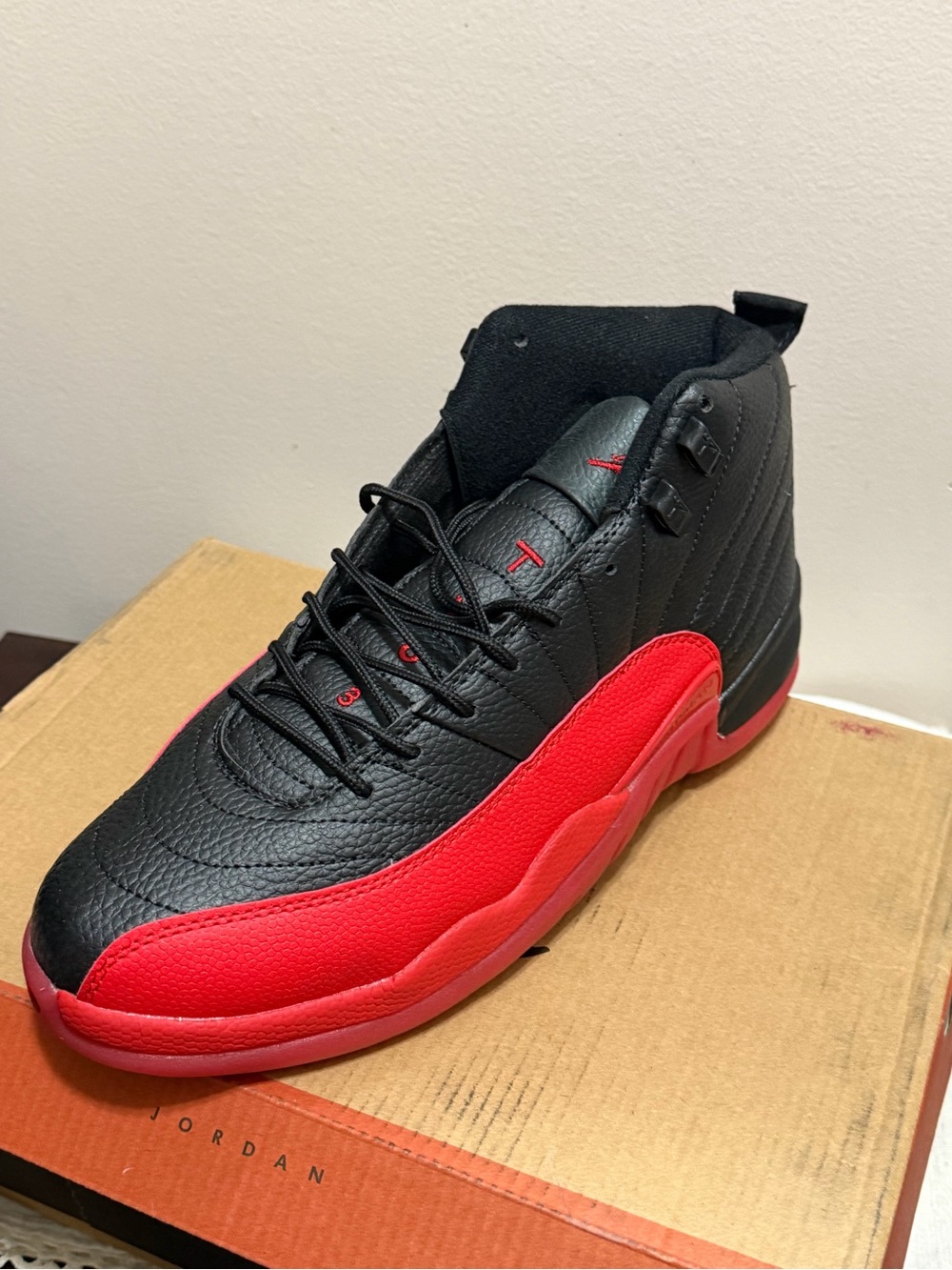 Jordan Black & Red High-Top Basketball Sneakers